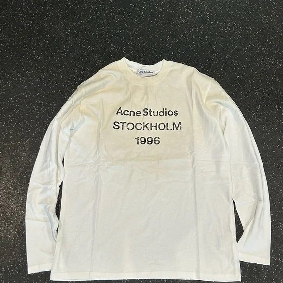 Acne Studios White Long Sleeve Tee - Picture 1 of 6